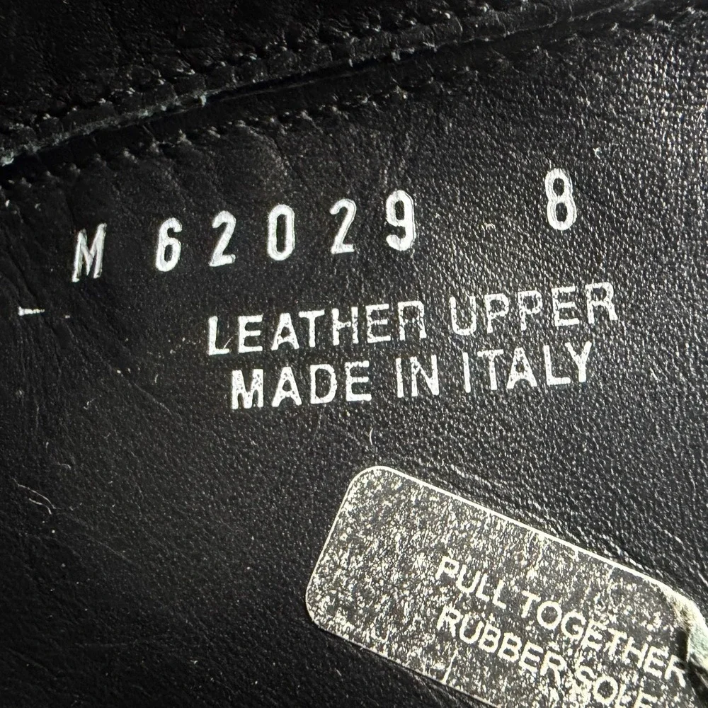 Brown Leather Pull On‎ Cowboy Western Boots Made in Italy Size 8